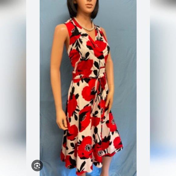 London Times Red and Black Halter Sundress - Picture 11 of 11